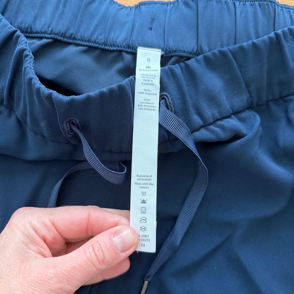 Lululemon Blue Tapered Leg Midrise Pants Women Size 8 - Picture 4 of 7
